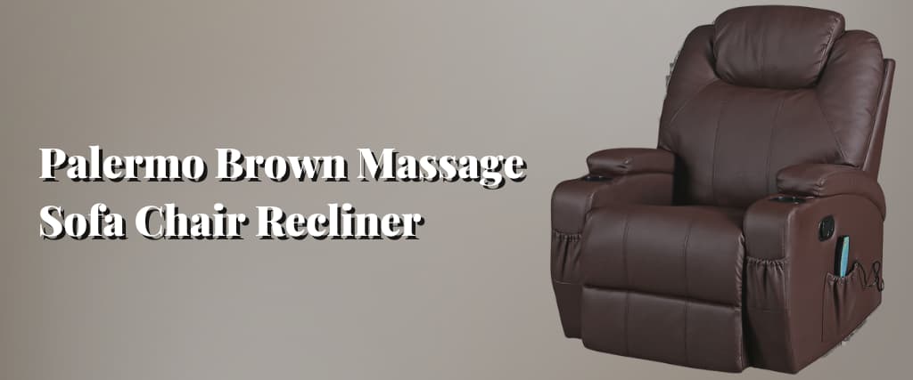Palermo Brown Massage Sofa Chair Recliner